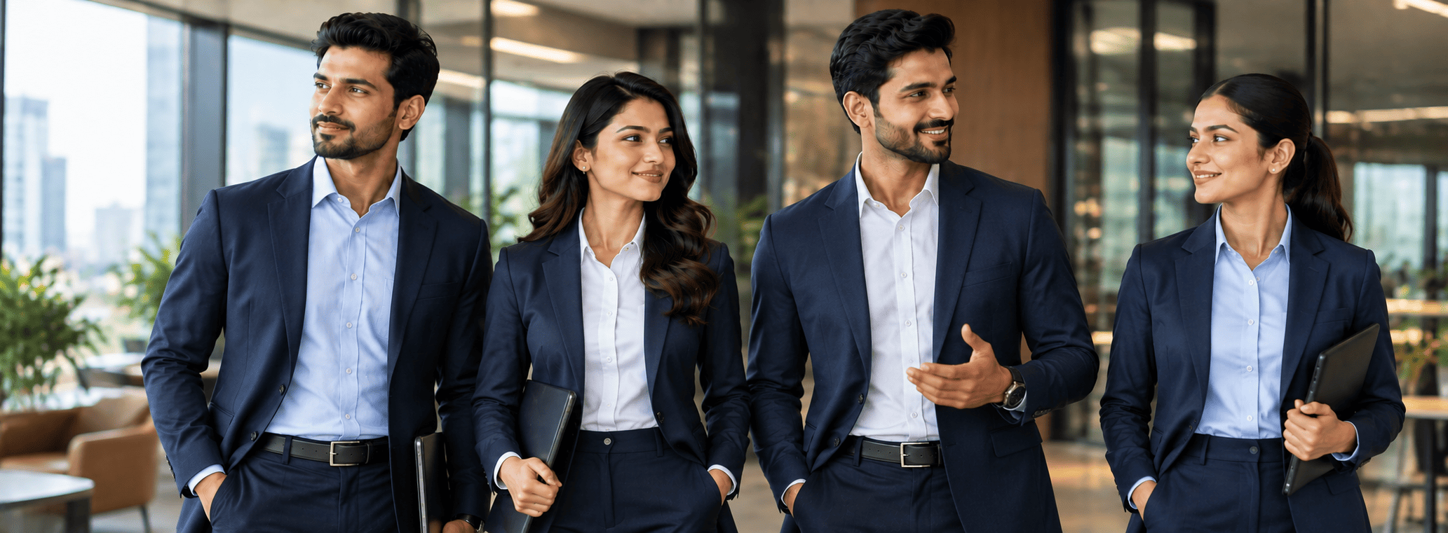 Corporate blazer manufacturer in Mumbai – custom office and team blazers by Uniform Weavers